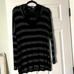 WHBM Cowl Neck Striped Top